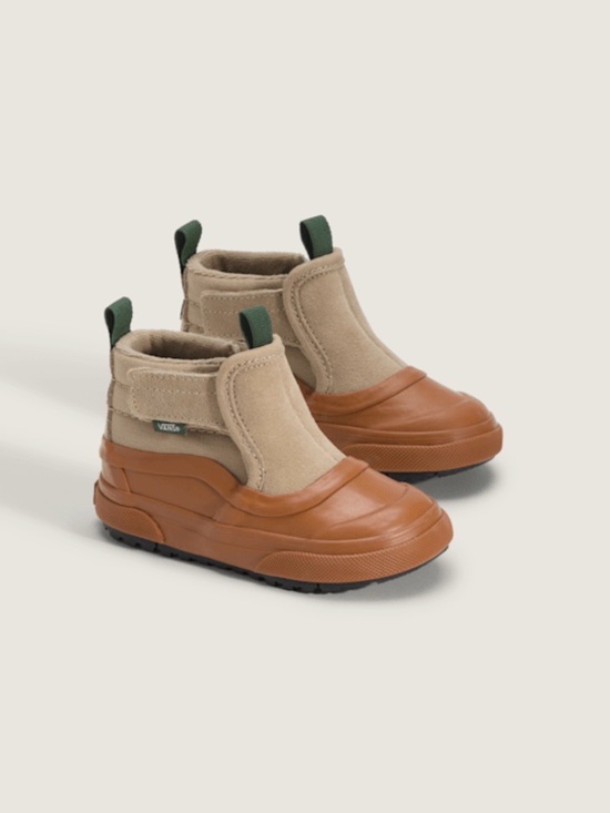 Vans Other - Vans Kids Tan & Brown Waterproof Winter Toddler Slip-On Hi Terrain V bootie shoe